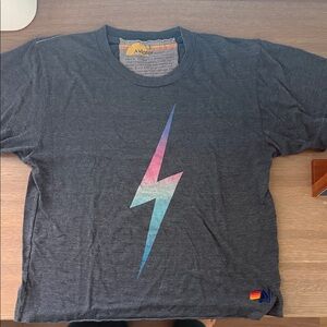 Aviator Nation bundle Charcoal Multicolor Lightning Tee